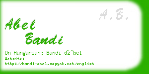abel bandi business card